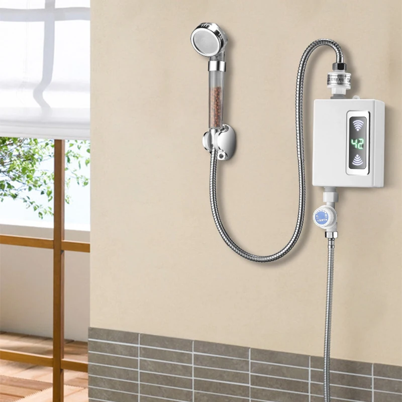 3000w 220v aquecedor de água do banheiro cozinha instantânea elétrico aquecedor de água quente da torneira temperatura display torneira do chuveiro tankless