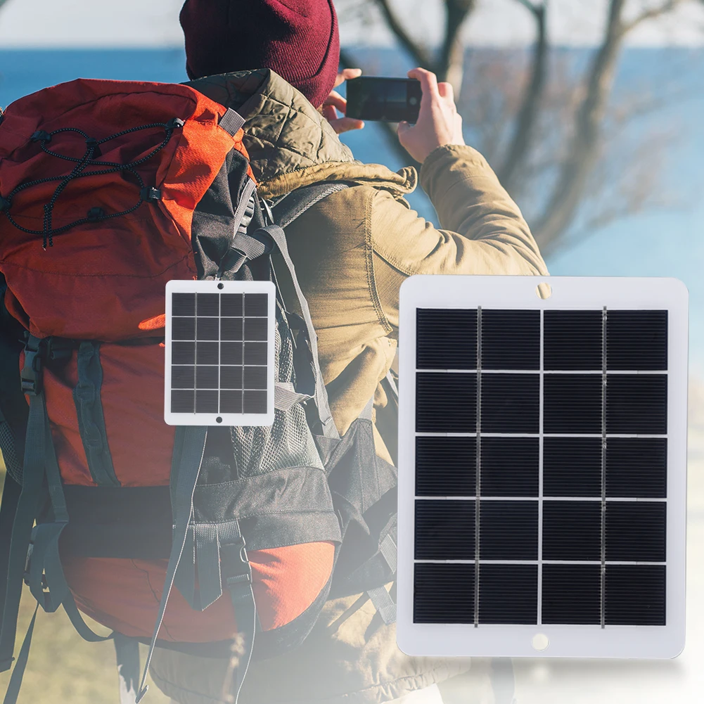 3W 5V Solar Panel Portable Solar Panel Charger High Conversion Efficiency Battery Charger Wide Charging Range for Phone Charging