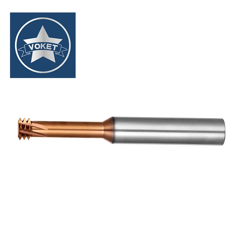Imagem -03 - Voner-cnc Cortador de Fresagem de Rosca Carboneto Sólido Haste Longa Fileiras m2 m3 m4 m5 m6 m8 M10 M12 M14 100 mm