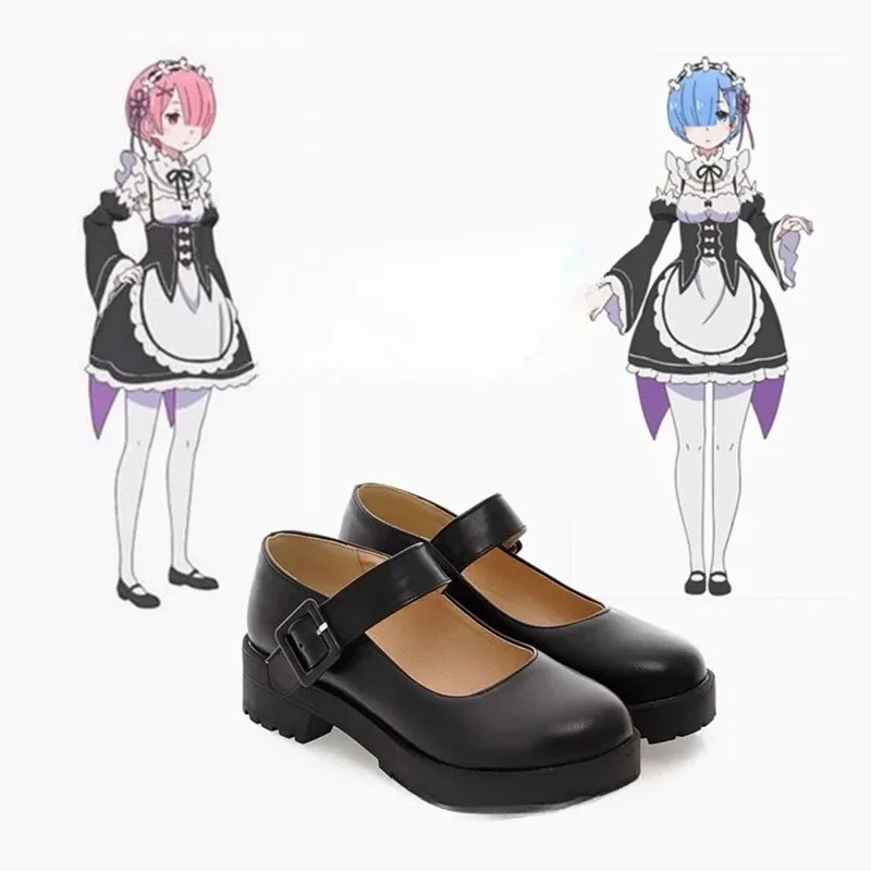Re: Life a Different World from Zero REM/RAM Botas de cosplay feitas sob medida