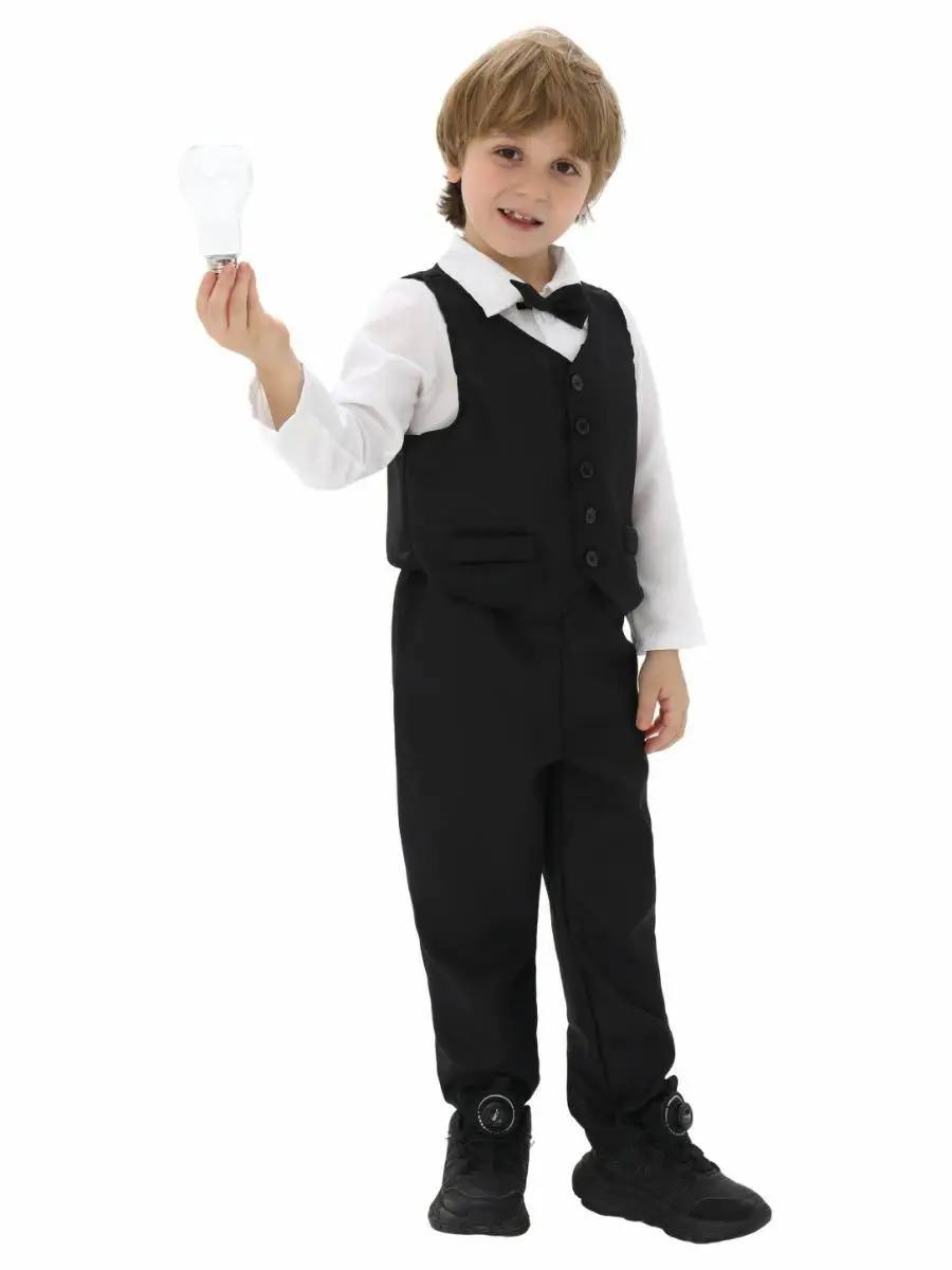 أزياء الهالوين المخترعة إديسون أداء الحضانة الاسمية المرحلة الزي ملابس تنكرية ملابس مهرجان الأطفال