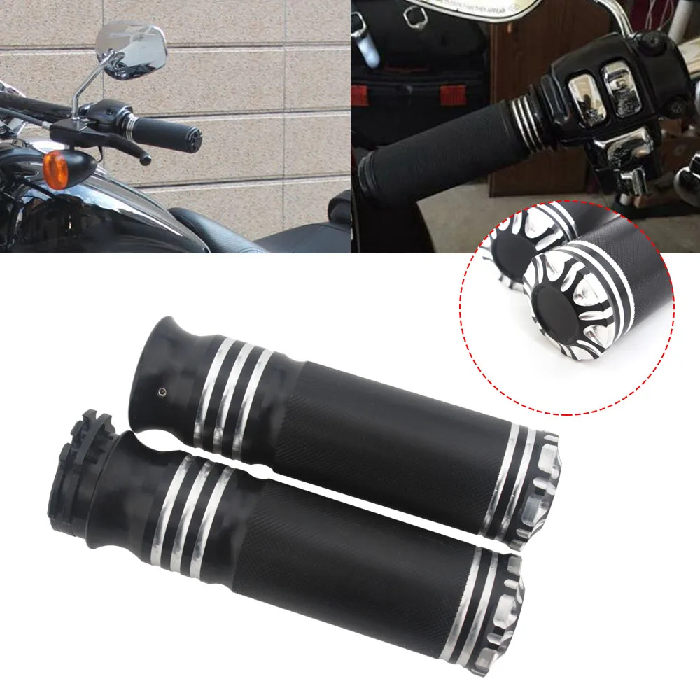 

Motorcycle Handlebar Hand Grip 1'' 25mm Handle Bar Grips For Harley Sportster XL 883 1200 Touring Road King Dyna Softail V-Rod