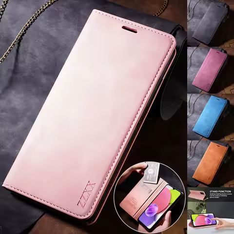 Wallet Pair Suction Flip Leather Case For Samsung Galaxy A03 A10 A12 A13 A21S A22 A23 A31 A32 A33 A50 A51 A52 A53 A71 A72 A73
