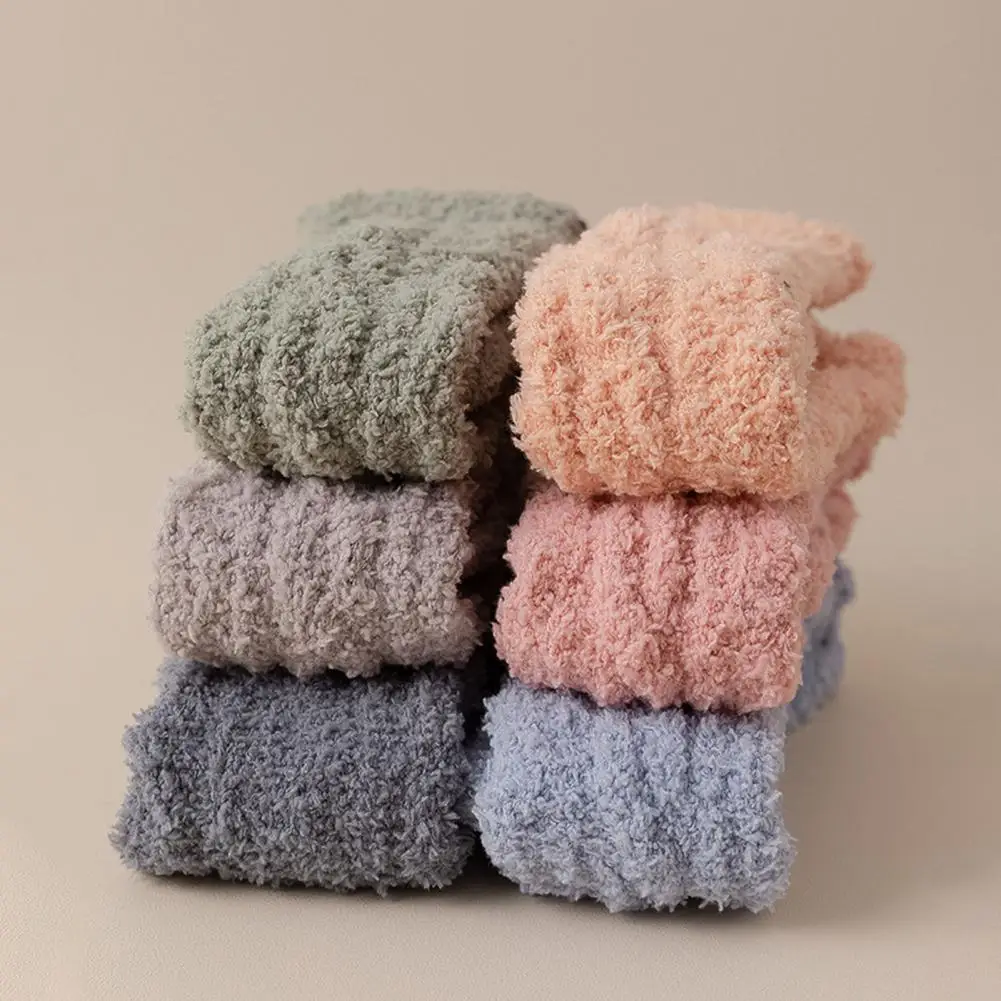 

Fuzzy Socks for Women Knee High Fluffy Stockings Soft Warm Cozy Slipper Socks Plush Winter Long Floor Socks