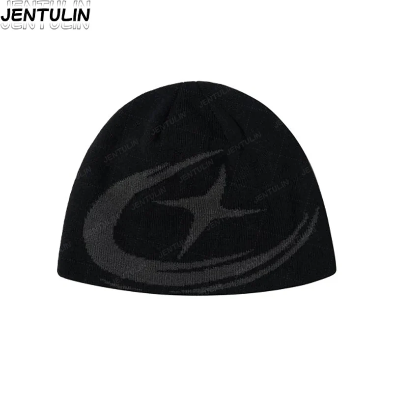 

Y2K Harajuku Street Boomerang Satr pattern Beanies Autumn Unisex Warm Knitted Hat Hot Girl Fashion Accessories Casual Beanie Cap
