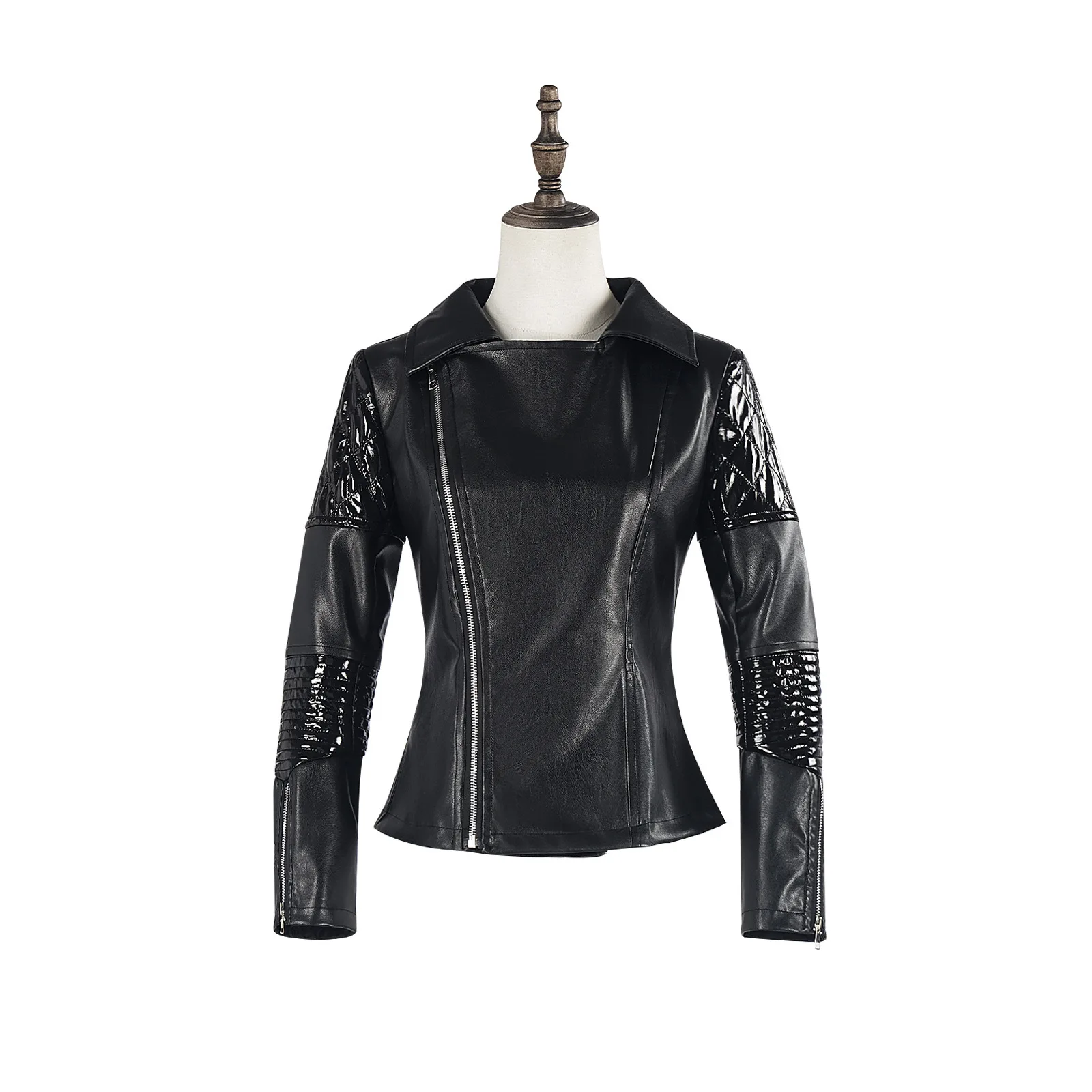 

Halloween Costume Cos Lapel Retro European And American Style Leather Jacket Coat Jacket