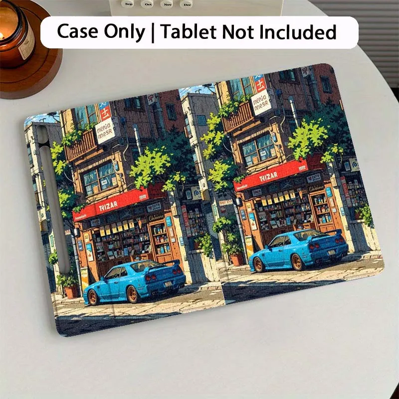 

Anime Car illustration Tablet Case For Samsung Galaxy Tab S7 S8 S9 S10 FE Plus 12.4 13.1 Inch