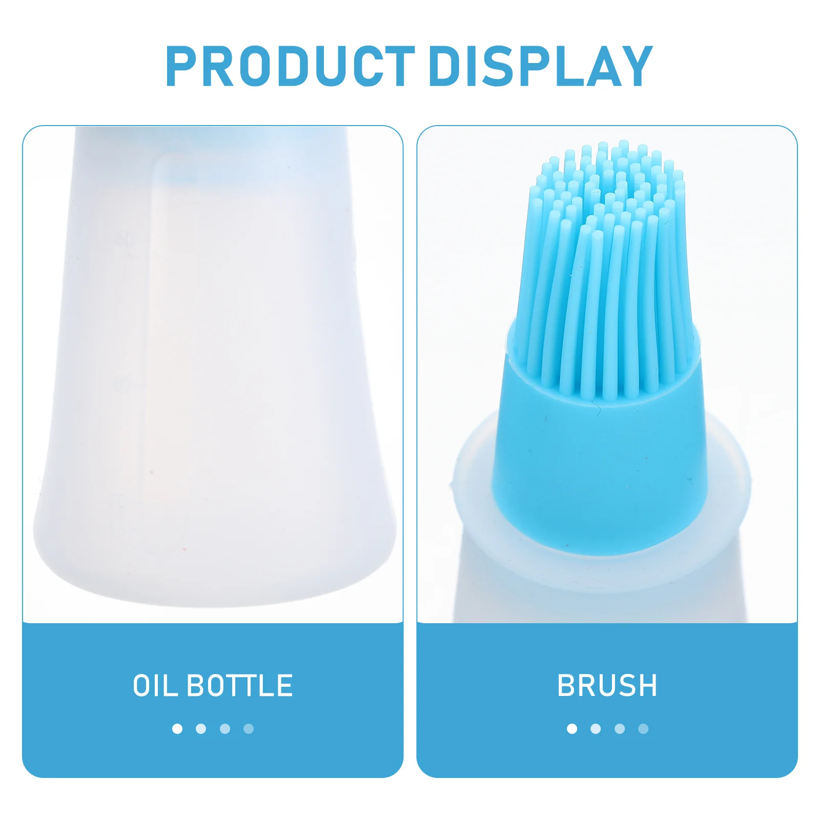 

3Pcs Oil Bottle Brush Silicone Portable Kitchen Basting Tool Ideal for Bbq Pastry Cooking Seasoning Dispenser