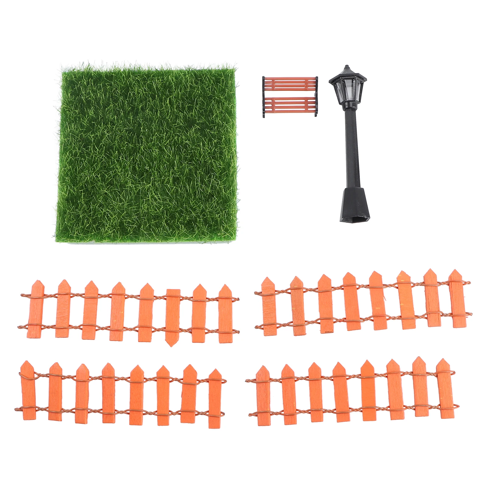 7PCS Miniature Park เก้าอี้ตกแต่ง PP วัสดุไม้ของขวัญ DIY L scape Bonsai Garden naments พลังงานแสงอาทิตย์