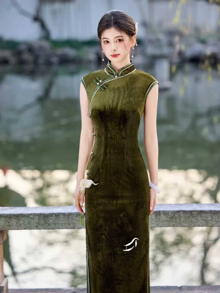 

Новый китайский ретро-костюм с юбкой миди Young Sle Svel Dr Light для весеннего сезона