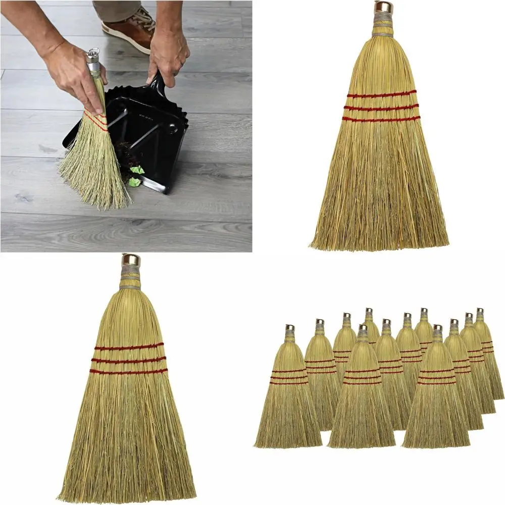 

Natural 12-Pack Whisk Brooms with Metal Hanging Rings