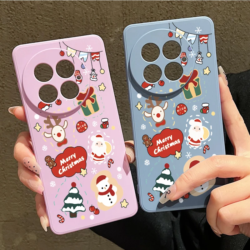 Funda de teléfono con estampado navideño de dibujos animados para OnePlus 13, 12, 13R, 12R, 11R, 5G, funda de silicona TPU suave a prueba de golpes para OnePlus Ace 5 3 2