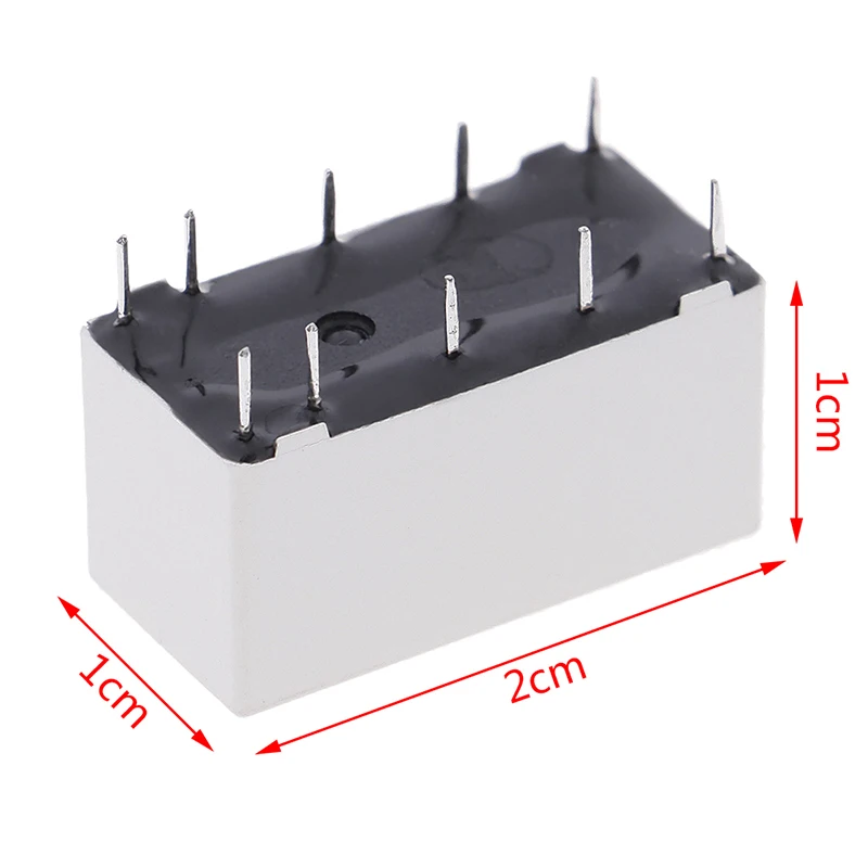 1Pc 5V coil bistable latching relay DPDT 30VDC 2A 1A 125VAC HFD2/005-S-L2-D realy.