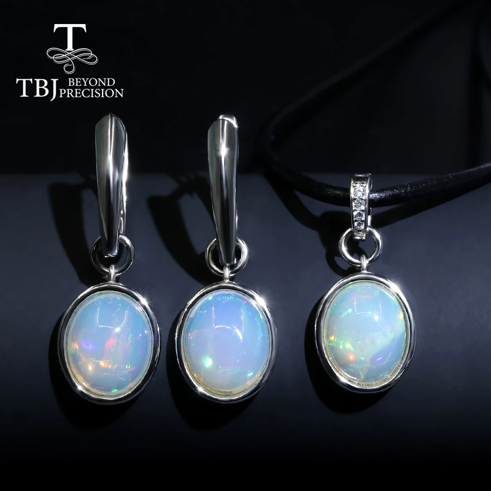 Multi-color natural Opal water drop design earrings pendant necklace 2023 summer new women's fine jewelry anniversary gift