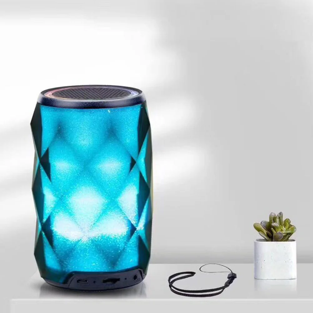 

Plastic Mini LED Speaker Wireless Soundbox Portable Desktop 3.5MM Cable USB Interface Strong Bass Good Quality