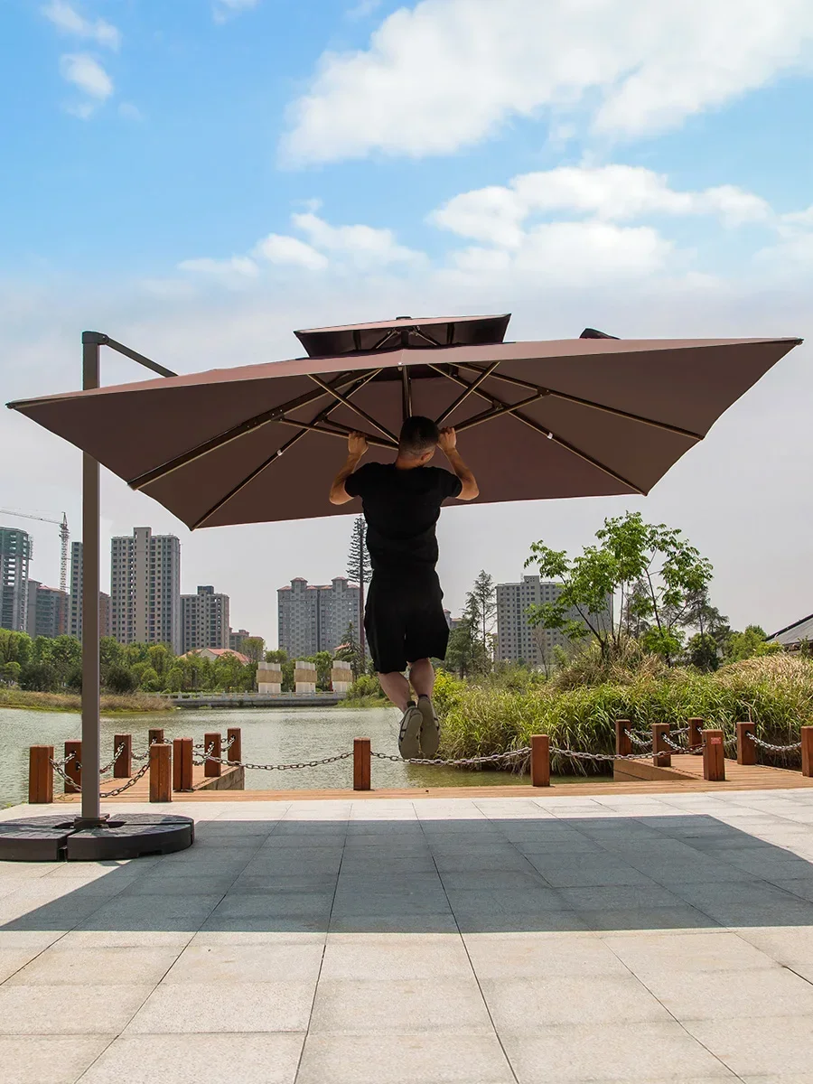 Outdoor sunshade courtyard umbrella terrace balcony stall big sun shed villa garden Roman