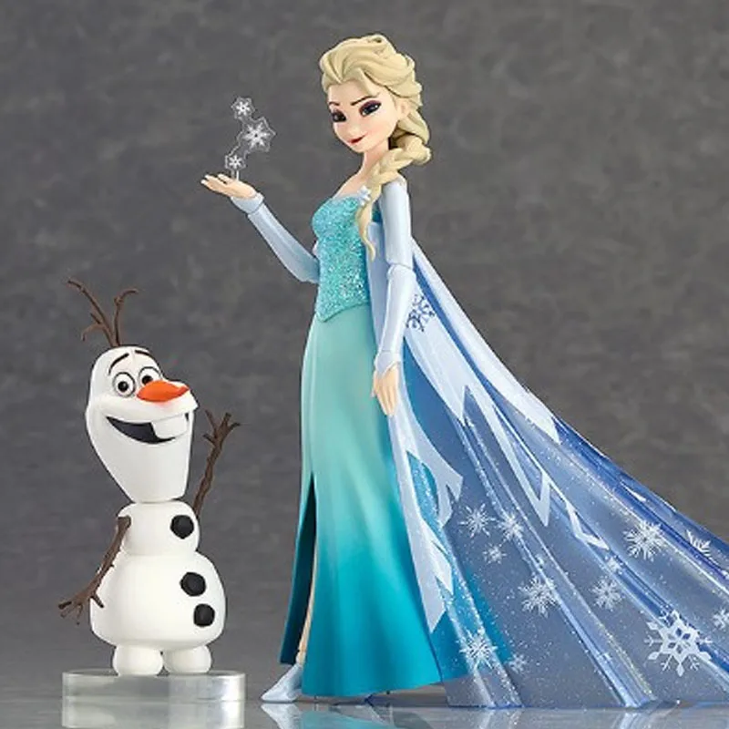 맥스 팩토리 오리지널 피그마 308 엘사 & 올라프 145mm 애니메이션 액션 피규어 소년용 장난감 크리스마스 선물 수집용 모델 장식품