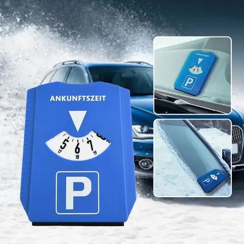 पार्किंग डिस्क आइस स्क्रैपर समय प्रदर्शन डिस्क कार विंडशील्ड स्नो शॉवल रिटर्न टाइम नोट स्नो रिमूवर टाइमर घड़ी 8 best sales कार बर्फ हटानेवाला - №4