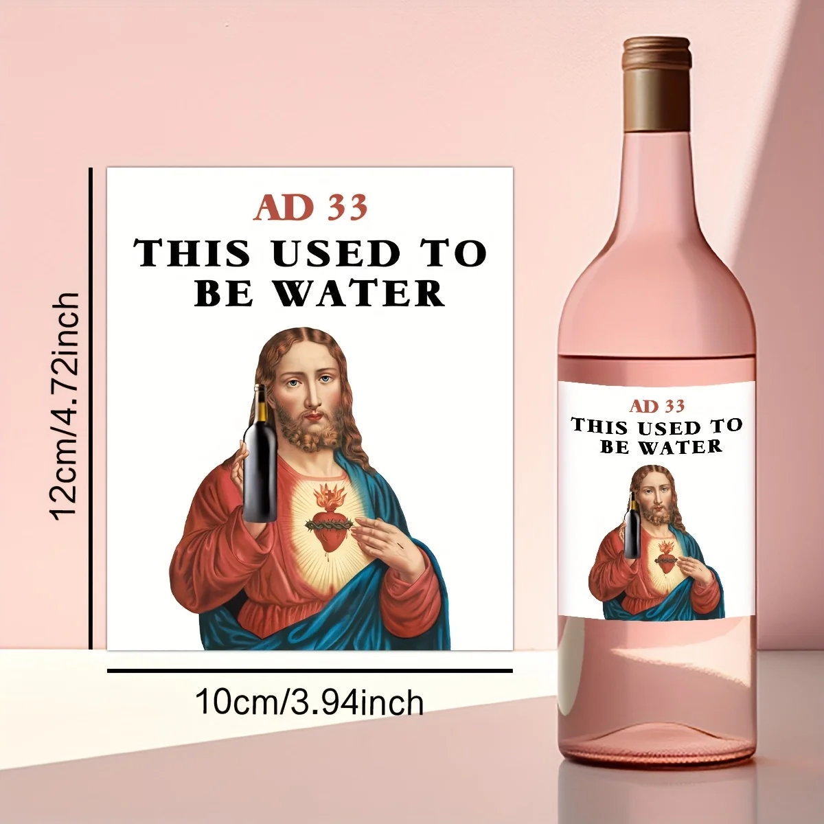 4 قطعة/ورقة تستخدم لملصقات زجاجات المياه المقاومة للماء لعيد الميلاد وأعياد الميلاد وهدايا حفلات الأعياد المضحكة شارات الفينيل