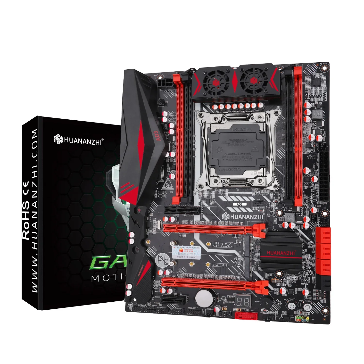 HUANANZHI X99 AD3 LGA 2011-3 XEON X99 Motherboard ATX Mendukung Intel E5 2666 2673 2676 2678 2696 V3 DDR3 RECC NVME NGFF