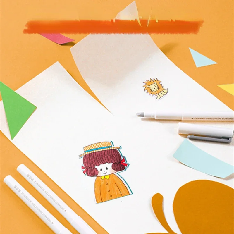 Injury prevention Creative DIY Ceramic Paper Cutter Knife  Painting Pen Shaped Hand Safety Protect Ceramic Cutter Accessories