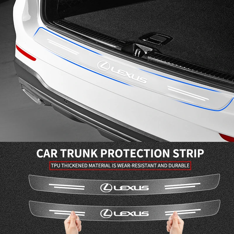 

Car Transparent Rear Guard Plate Trunk Sticker For Lexus F SPORT LBX NX RX 350h 450h ES UX 300e GS GX IS LS LX CT LC Accessories