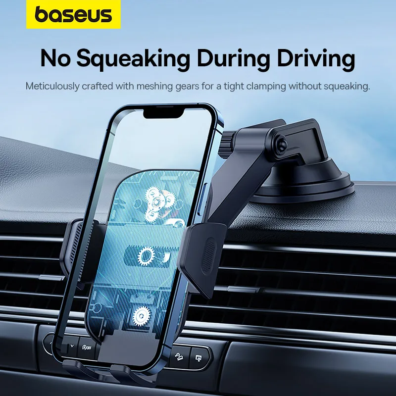 Baseus Car Phone Holder Suction Cup 360 Degrees Universal Smartphone Clamping Stands GPS Mount Support For iPhone Samsung Huawei