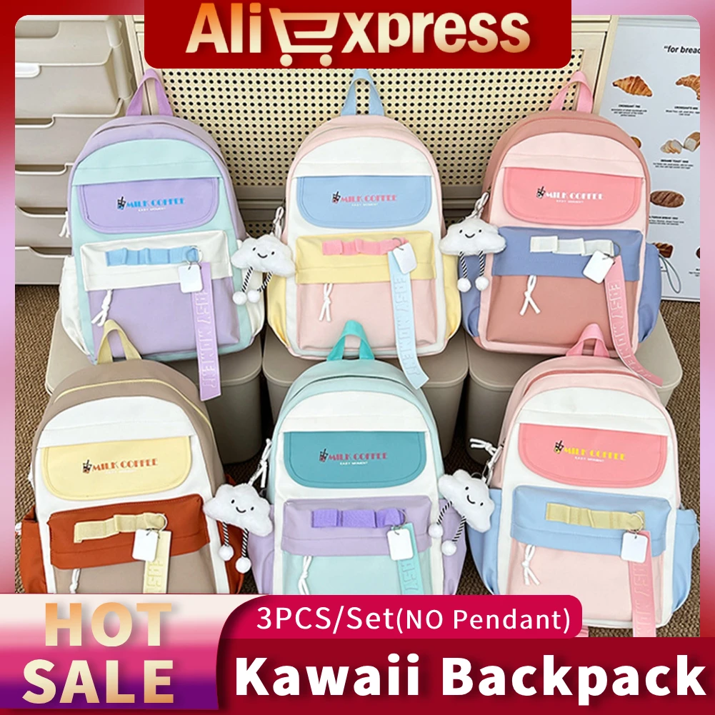 

Fashion Nylon Backpack for Students Japanese-style Backpack Double-shoulder School Bag Casual BookBag Large Capacity for Girls