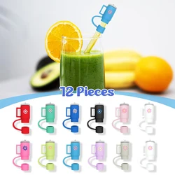 1/5Pcs 10mm Straw Covers Cap Compatible with Stanley 30&40 Oz Tumbler Cute Reusable Drink Straws Covers Kitchen Accessories