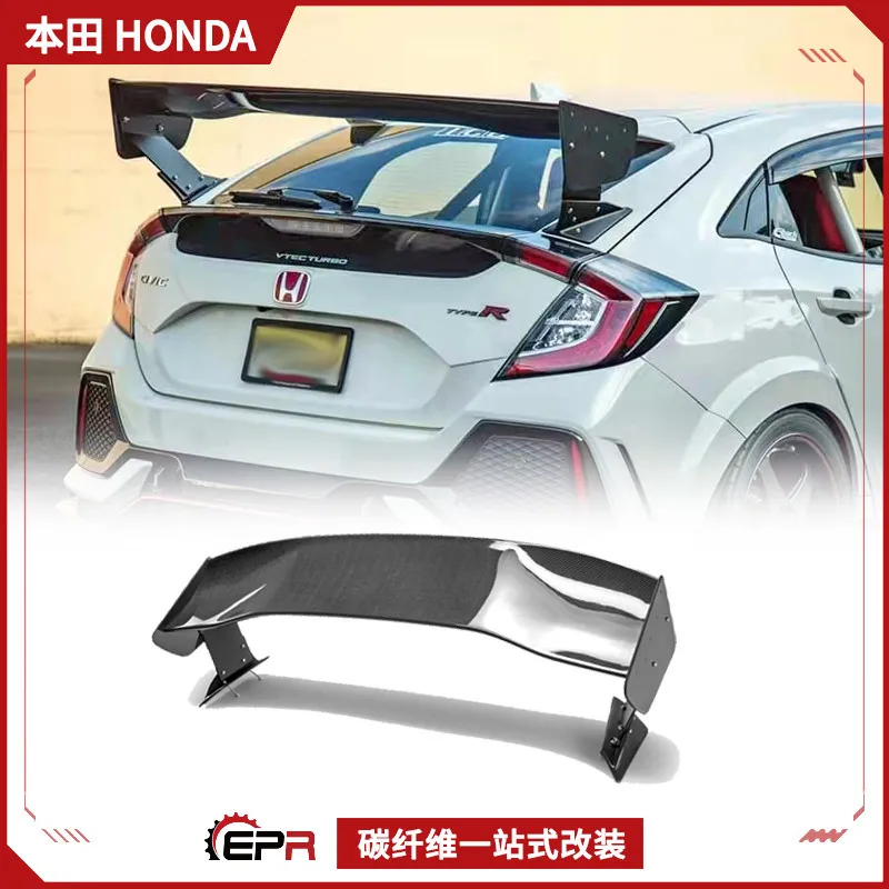 

Подходит для Honda двухавтомобиля Civic FK8 Type R, модификация Vortex, хвостовой спойлер из углеродного волокна GT, фиксированное ветровое крыло