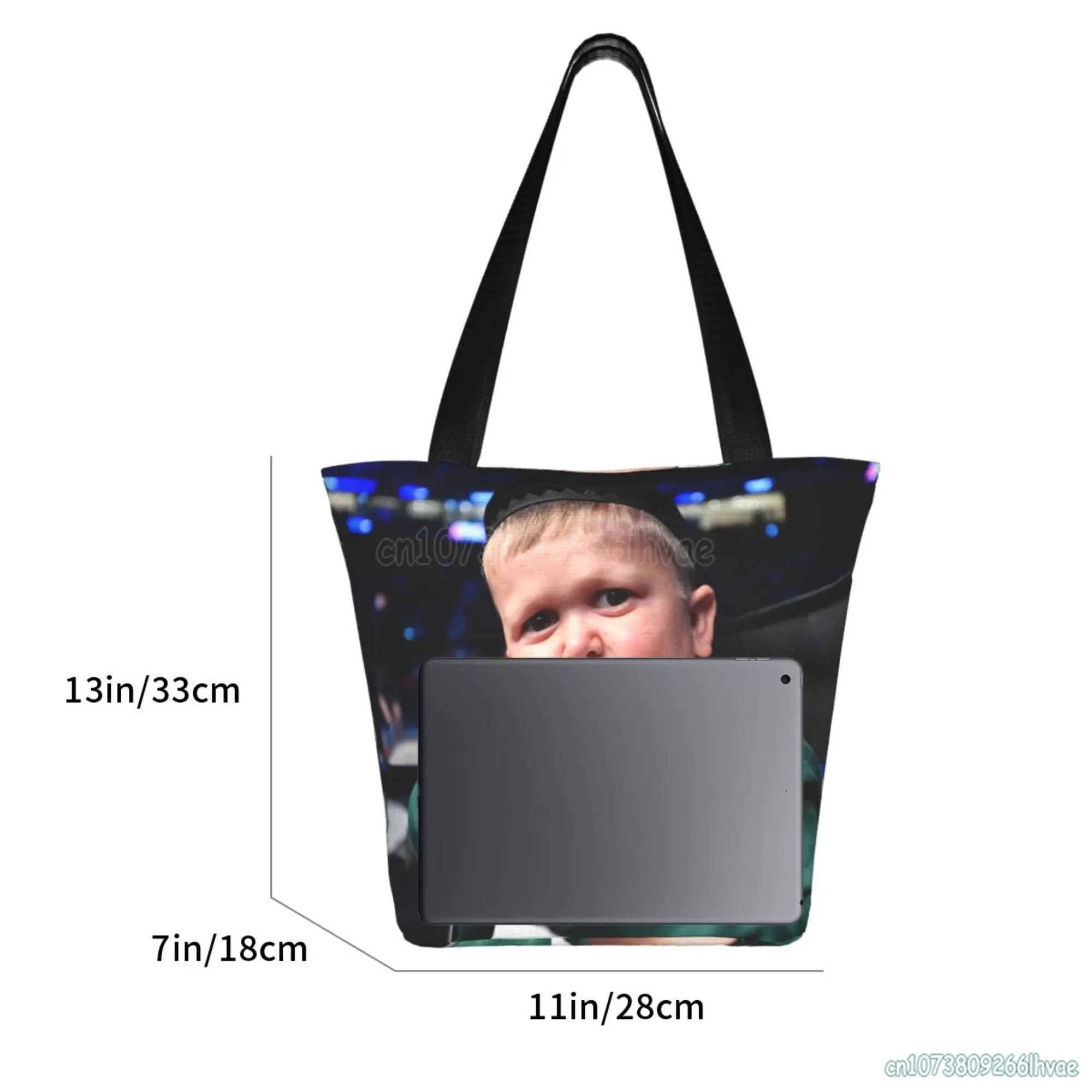 Funny Hasbulla Magomedov Hand Bags Women Tote Bags Tower Shoulder Canvas Large Portable Durable Reusable Shopping Grocery Bag