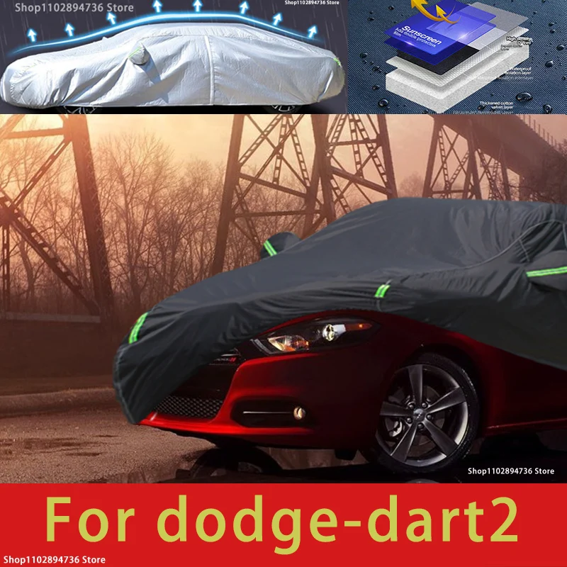 

For dodge dart2 fit Outdoor Protection Full Car Covers Snow Cover Sunshade Waterproof Dustproof Exterior black car cover