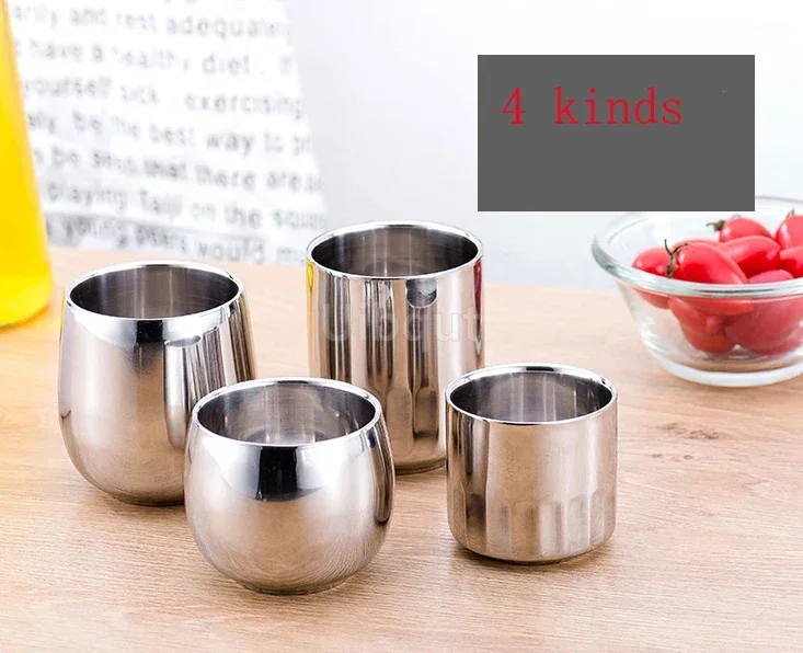 Heißer Tee Kaffee Becher Doppel Schicht Wein Tasse Verbrühen-proof Edelstahl Tasse Drink Küche Werkzeuge Restaurant Kindergarten Tasse