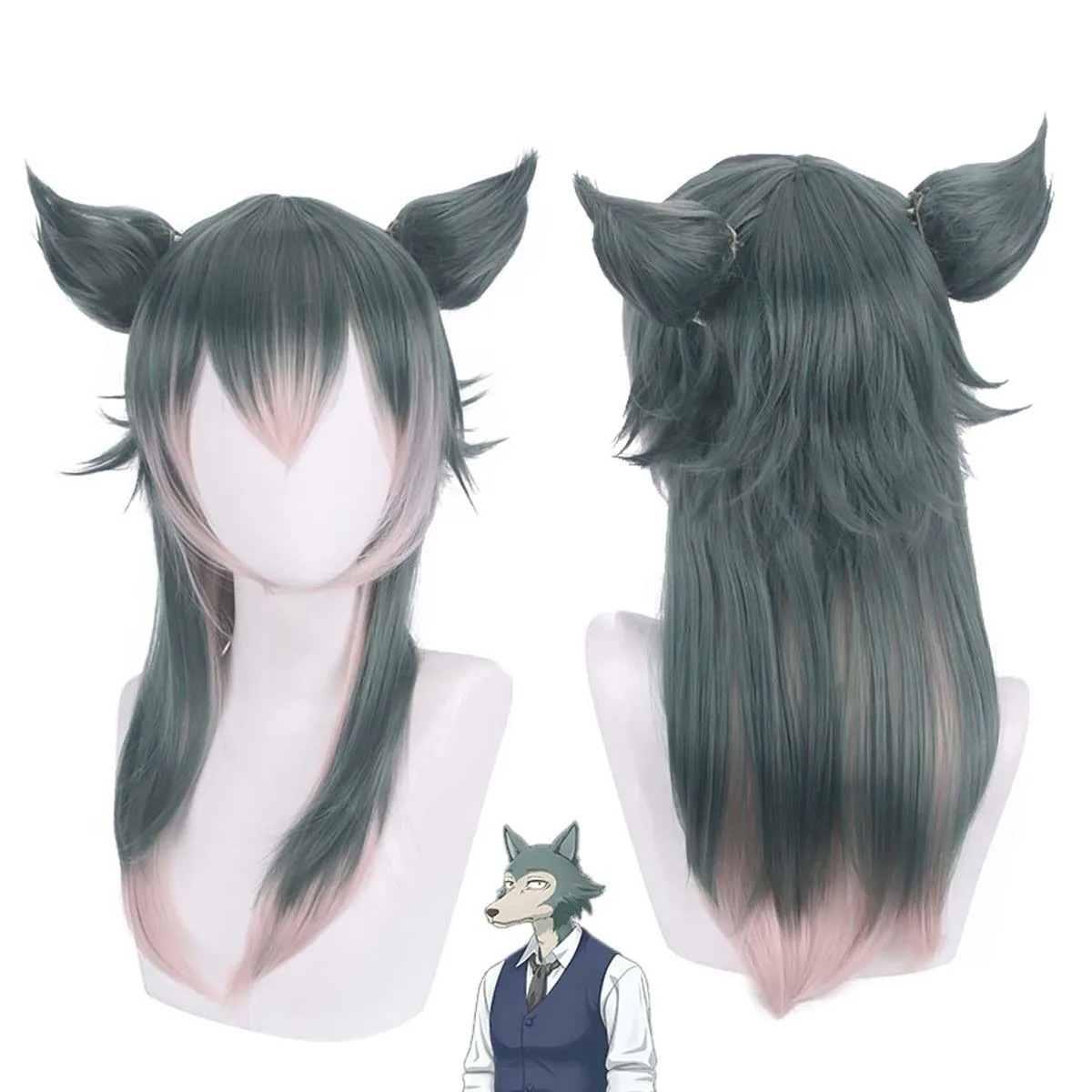 ผู้ชายอะนิเมะ BEASTARS หมาป่าสีเทา Legoshi คอสเพลย์วิกผมทนความร้อน