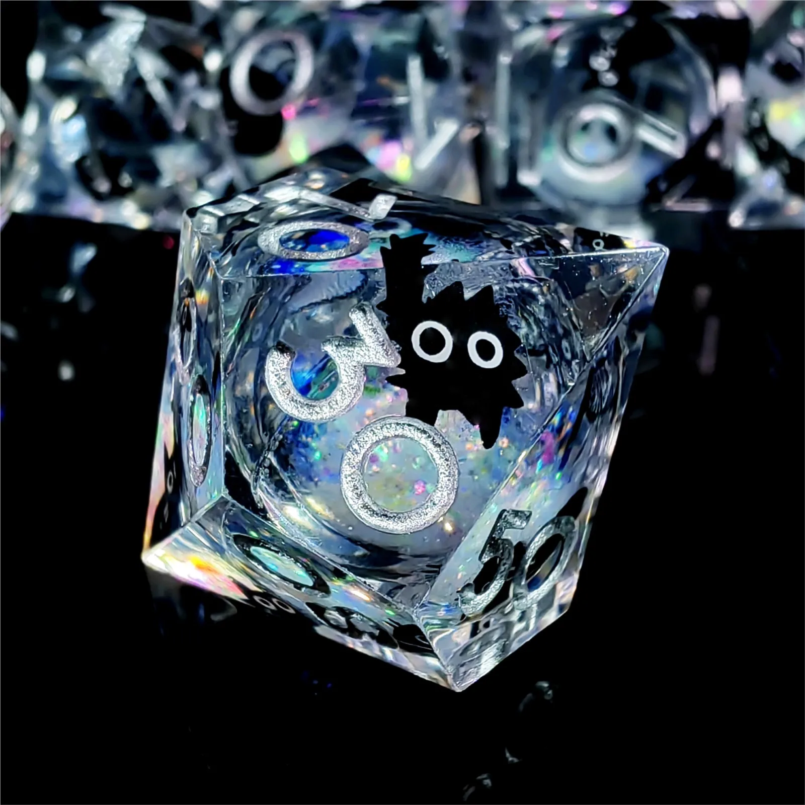 

DnD Dice - Resin Multi sided Dice, Cute Cat Design, 7 Transparent RPG Dices, Suitable for Dungeons&Dragons, Table Games