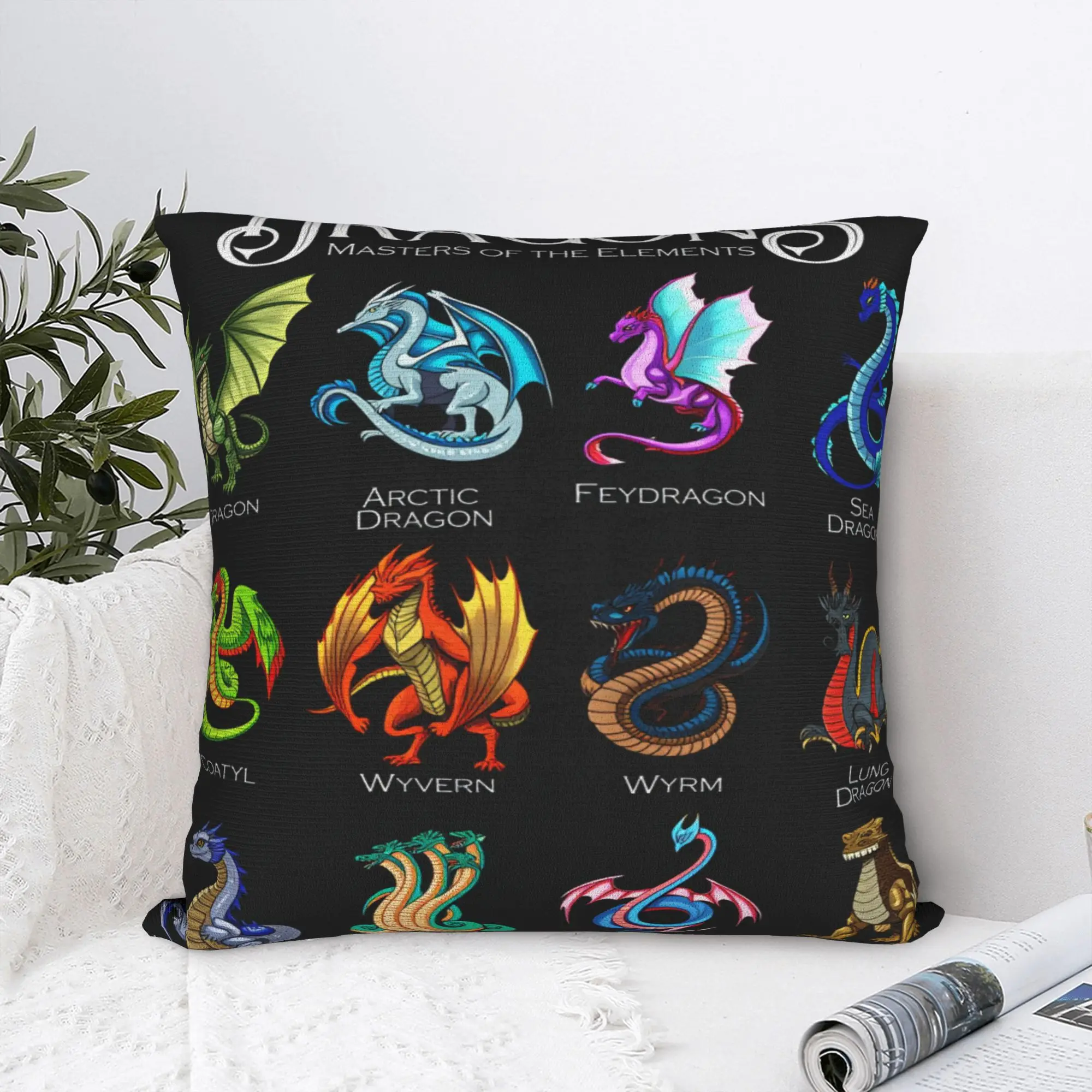 وسادة غطاء جناح النار كل التنين مخصص لتقوم بها بنفسك غطاء الوسادة خمر كيس وسادة لغرفة المعيشة كرسي سادات #1