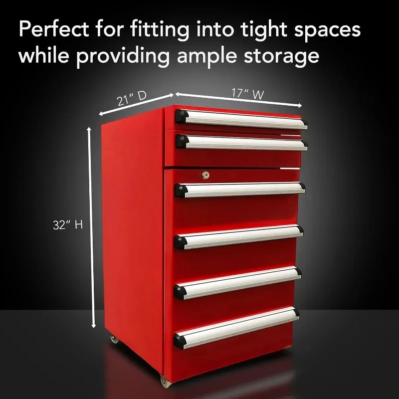 صندوق أدوات محمول قدم مكعب ، ثلاجة مع درجين وأقفال ، مسحوق أحمر مبطن ، حجم واحد