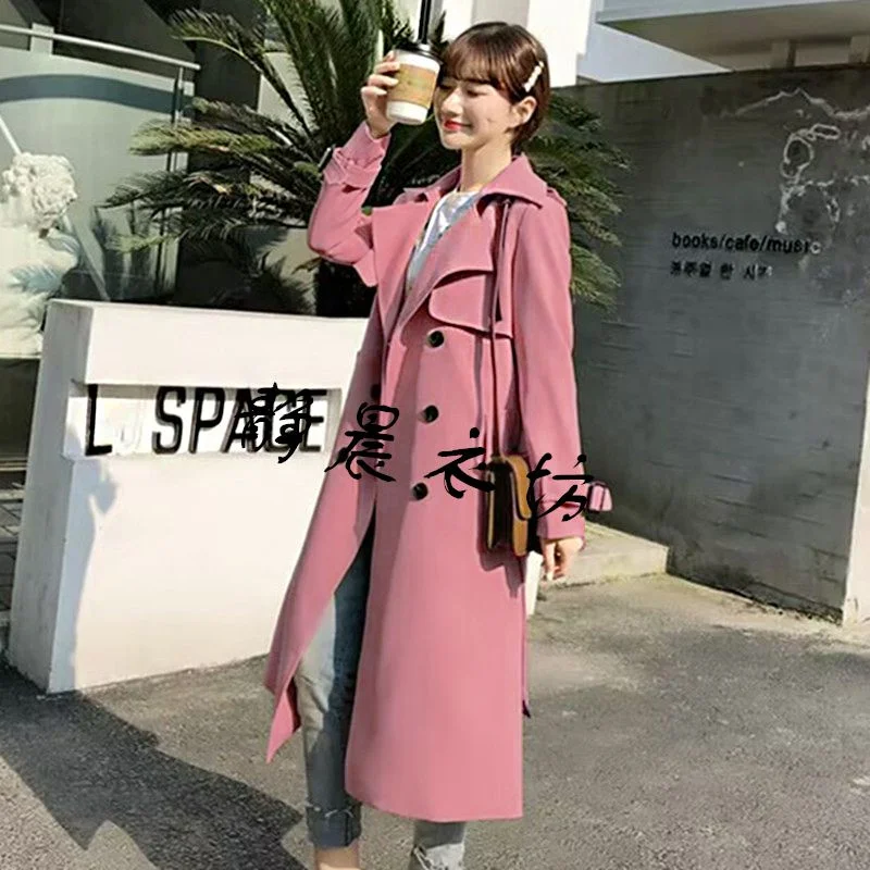 2024 Foreign Trade Counters Good Quality Windbreaker Women\'s Spring And Autumn New High-grade Casual Loose Thick Long Coat Coat.