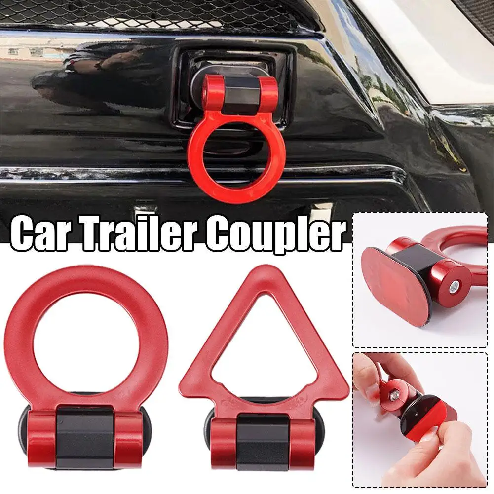 ABS Car Styling Trailer Hooks Sticker Decoration Car Trailer Simulation Auto Hook Rear Vehicle Front Racing Towing N6D1