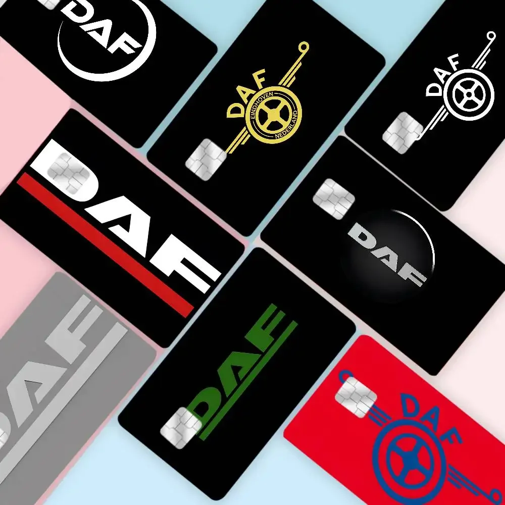 D-DAF Truck Credit Card Skin Stickers No Adhesive Residue Water Proof for VISA Credit Card Subway Access Card