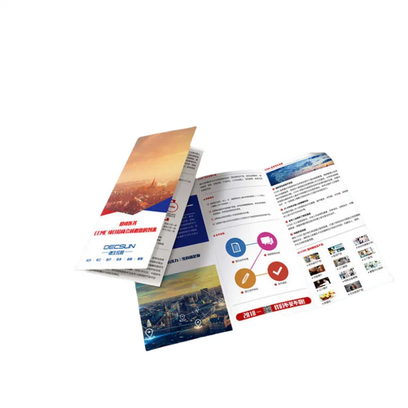 

50 0.Zhang.Custom.SP Factory Manual Printing Customized Company Brochure A4 A3 Tri-Fold Page Flyer Poster Product Promotional Bo