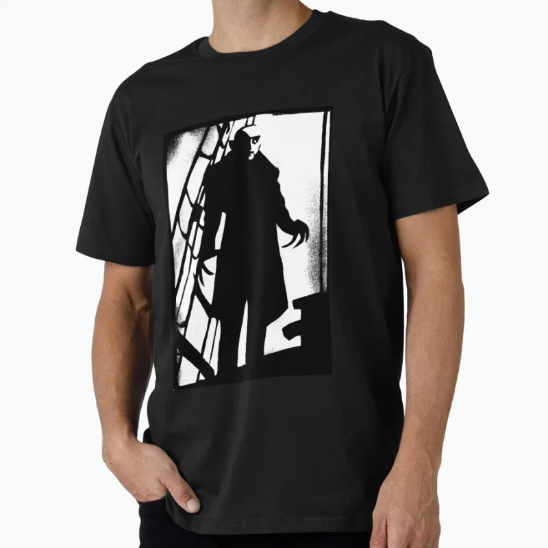 

Nosferatu Vampire Flintworks 80s Gothic Horror movie Scary Halloween Gift T shirt Large size Tops 100% cotton printed Clothes
