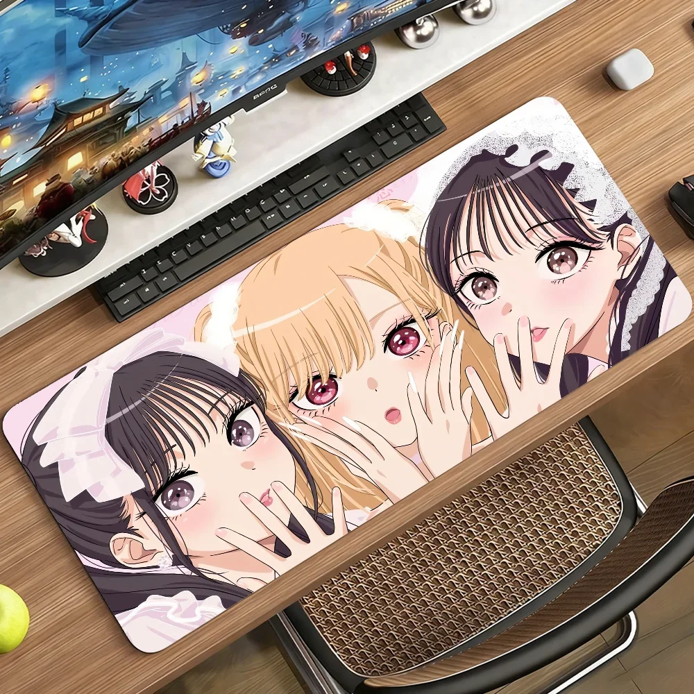 Kawaii Anime Girls My Dress Up Darling Marin Kitagawa Mousepad XXL Laptop Gamer Non-slip Desk Mat Office Speed Keyboard Pad