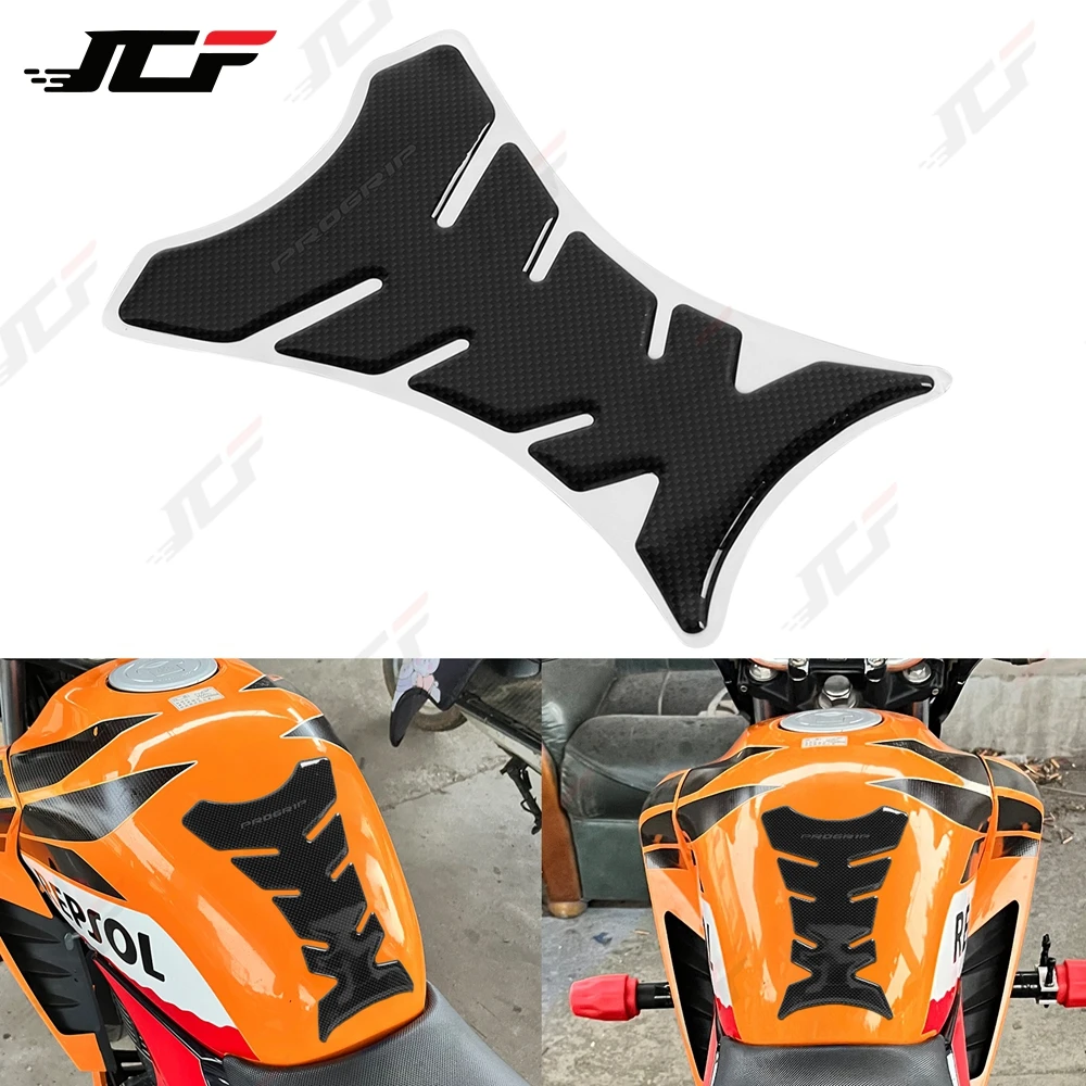 3D Motorcycle Carbon Fiber Tank Pad Tank Cap Protector Racing Sticker Universal for HONDA SUZUKI YAMAHA Kawasaki KTM Hayabus