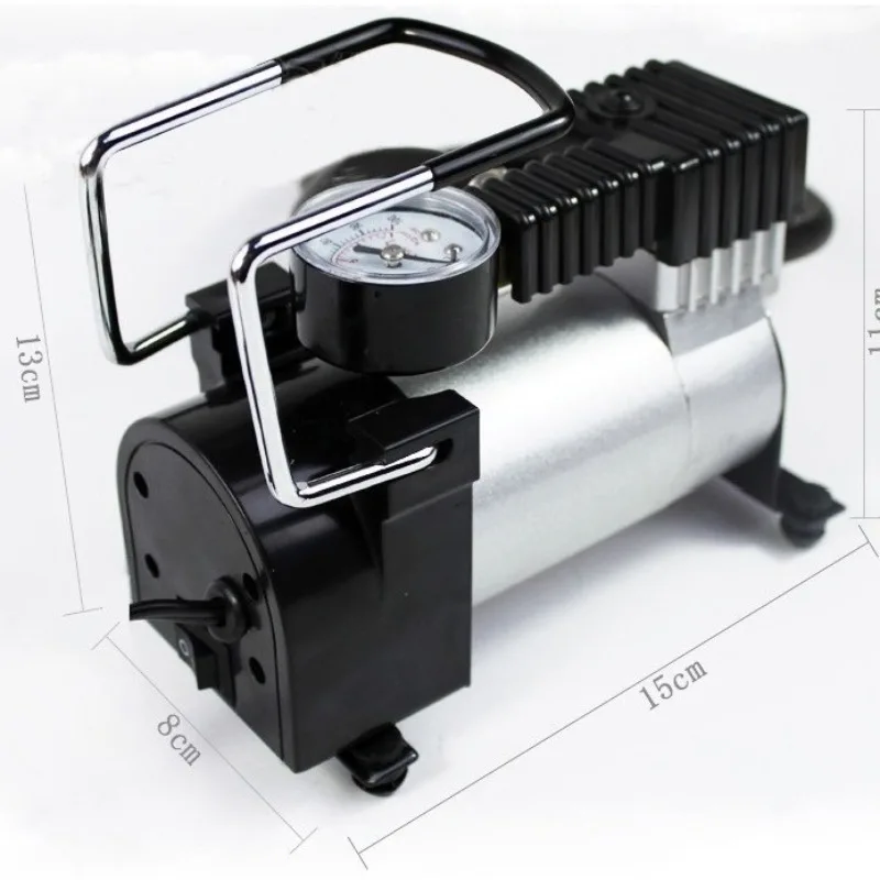 12V Portable Single Cylinder Car Air Compressor Metal Auto Tire Inflator Emergency Tyre Inflation Pump