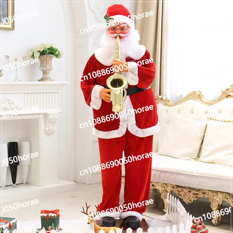 

1.8 meters electric Santa Claus dance with music welcome ornament Christmas