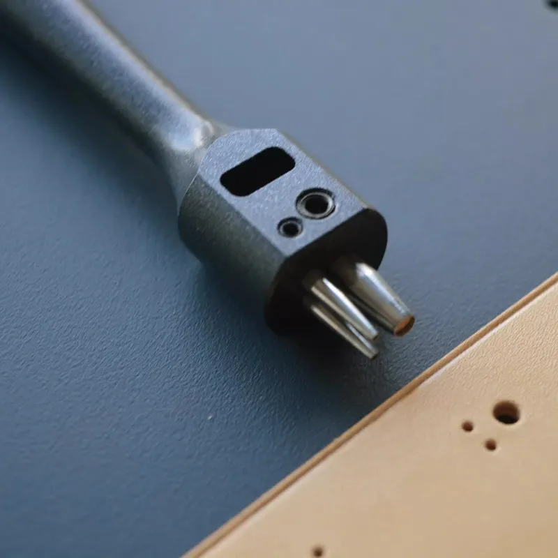 

Brogue Style Leather Punch Set DC53 Steel | 3.0+1.0mm Dual Hole Punch | Professional Shoemaking Decoration Tools