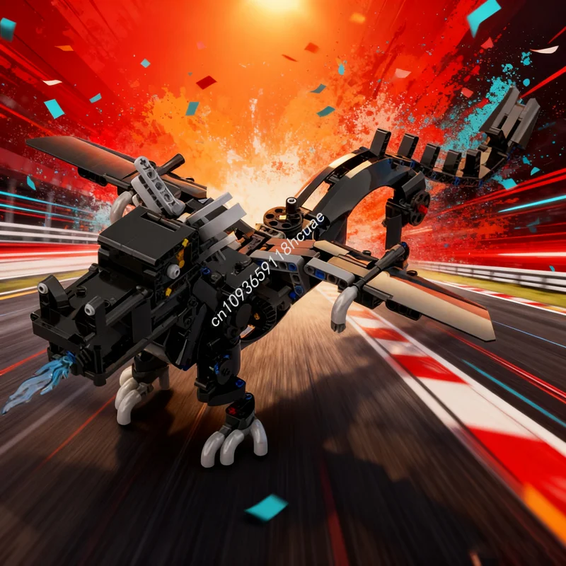 

908 шт. MOC Bat Dragon Техническая модель Строительные блоки Строительные игрушки DIY Творческая идея Образование Рождественский подарок Кирпич Дети