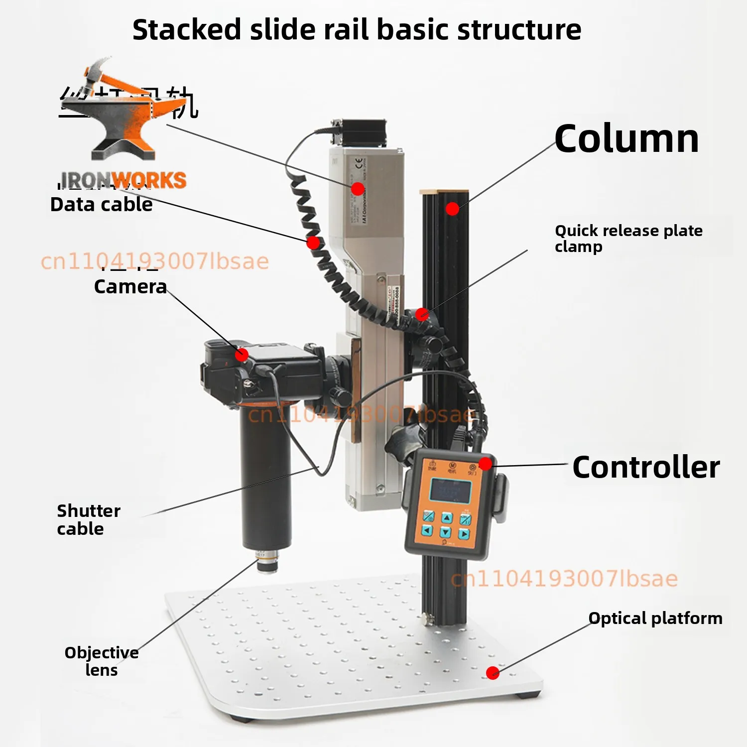 Macro stacked stepper motor slide rail controller system, simple and professional
