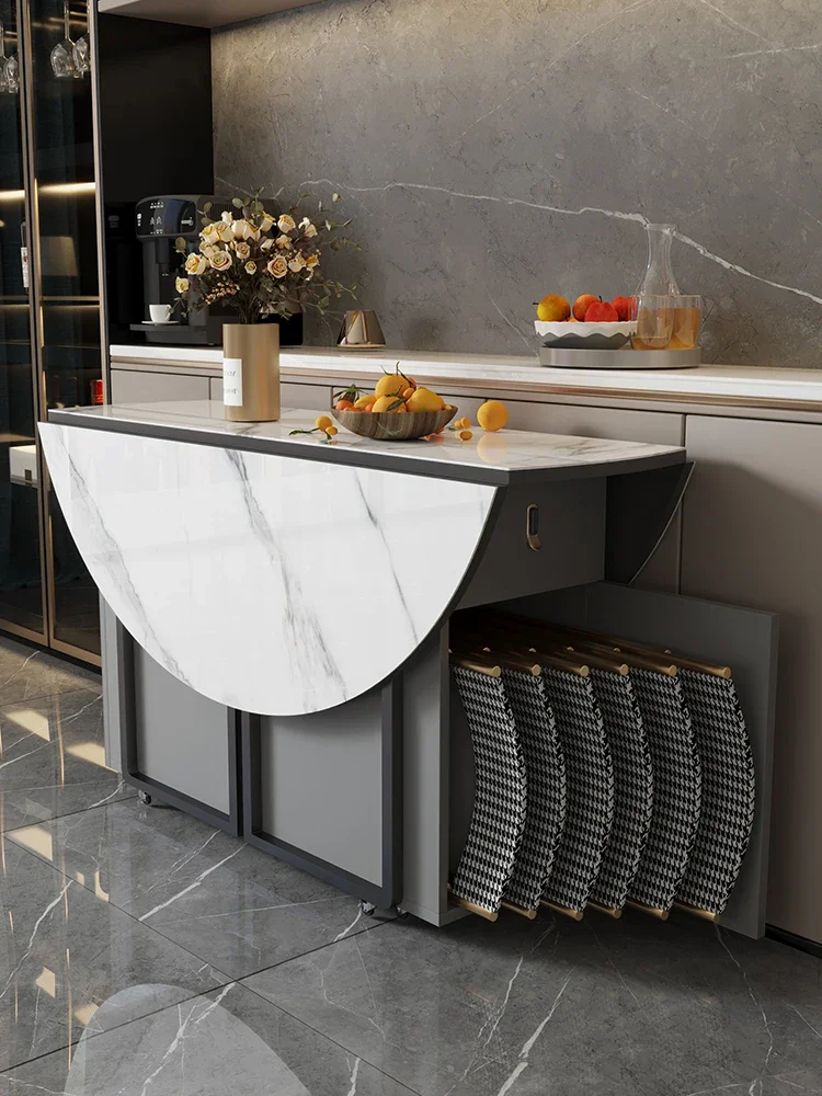 

Складной бытовой небольшой обеденный стол, скандинавский свет, роскошный стиль, современный простой выдвижной обеденный стол и стул